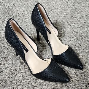 French Connection Black Studded Heels Size 10